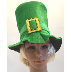 Chapeau haut de forme  velours vert St Patrick