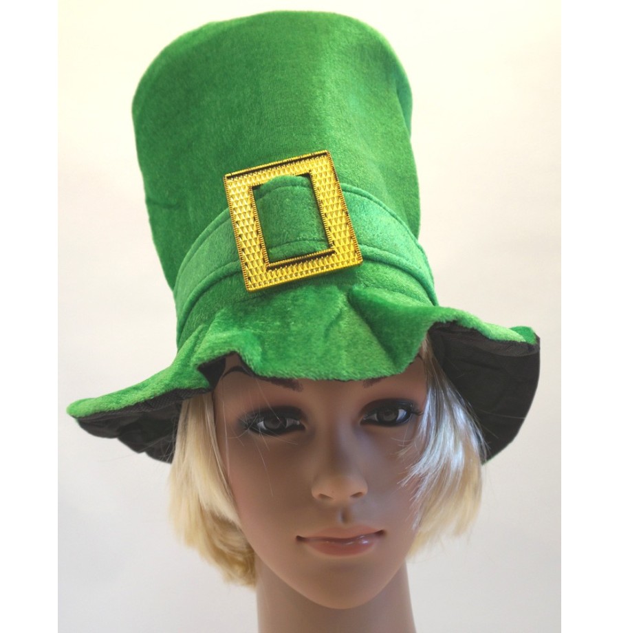Chapeau haut de forme  velours vert St Patrick