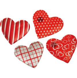 Cœur chauffe main 10 cm (4 modèles assort.) - Saint Valentin -