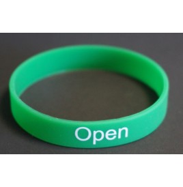 Bracelet silicone vert ''Open'' - Célibataires  pas cher