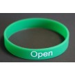 Bracelet silicone vert  ''Open''