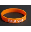 Bracelet silicone orange '' faut voir ''