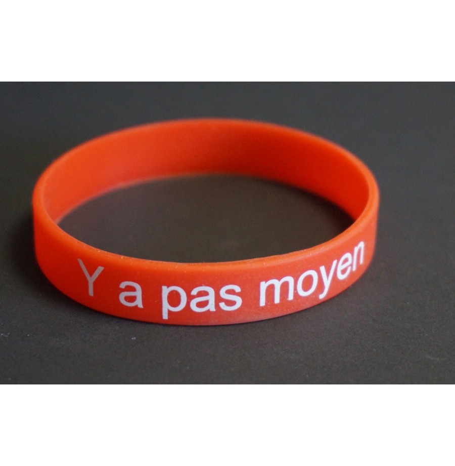 Bracelet silicone rouge '' Y a pas moyen ''