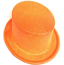 Haut de forme pailleté fluo (col assortis) - Chapeaux  pas cher