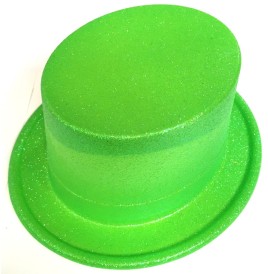 Haut de forme pailleté fluo (col assortis) - Chapeaux  pas cher