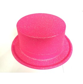 Haut de forme pailleté fluo (col assortis) - Chapeaux  pas cher