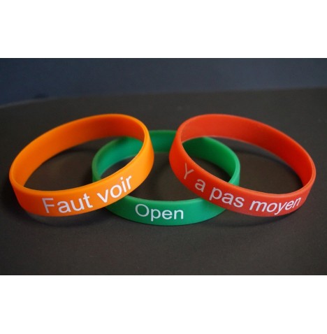 Bracelet silicone vert  ''Open''