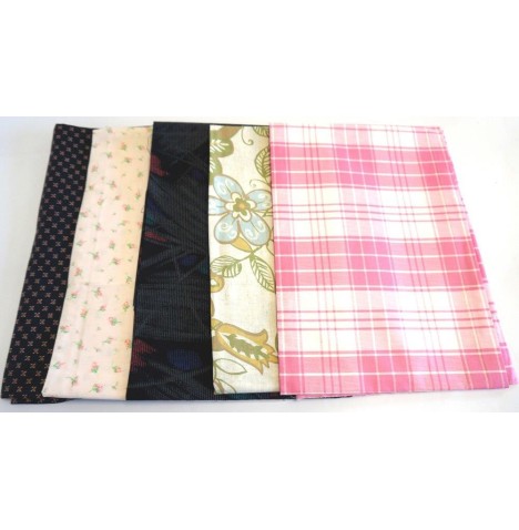 Lot de 5 coupons de1x1.40 de tissu imprimé