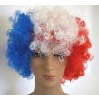 Perruque tricolore bouclée