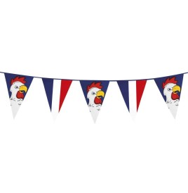 Guirlande France Coq 8 m 1 face 30x45 cm PVC