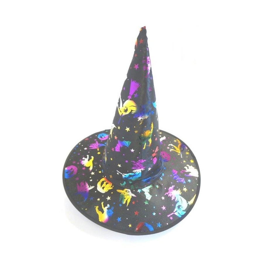 Chapeau sorcière holographique