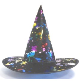 Chapeau sorcière holographique