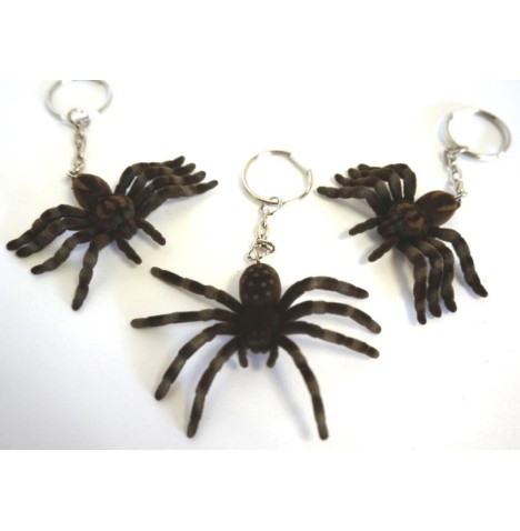 Porte-clés Araignée velue 6 x 3.5 cm - Halloween  pas cher