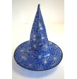 Chapeau sorcière araignée bleu