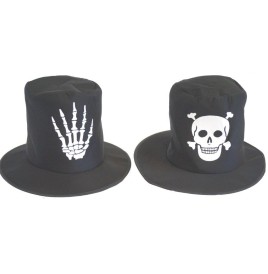 Chapeau ht de forme avec tête de mort
