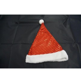 Bonnet Noel paillettes Rouge