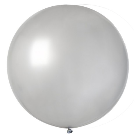 Ballon Géant rond diam 80 cm argent - Ballons / Gonflables  pas cher