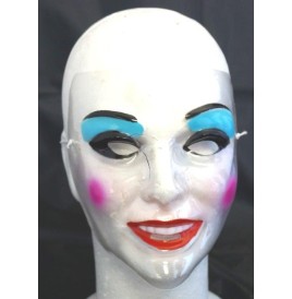 Masque Transparent visage souriant - PVC - Loups et Masques  pas cher