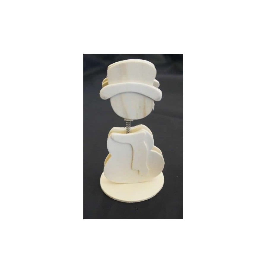 Clip mémo sur ressort Bonhomme de neige 140 mm