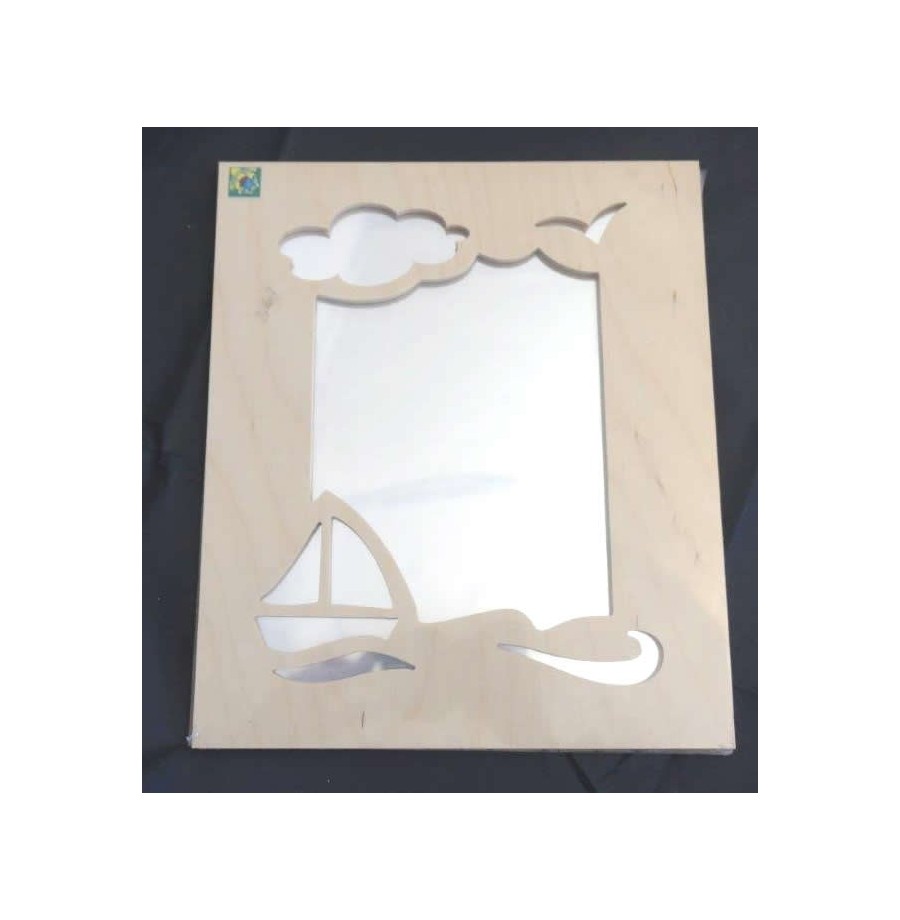 Miroir avec découpes 'mer 225 x 265 mm