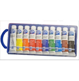 Bte 10 Gouache petits tubes 10ml - Peinture - Gouache -Acrylique   ...