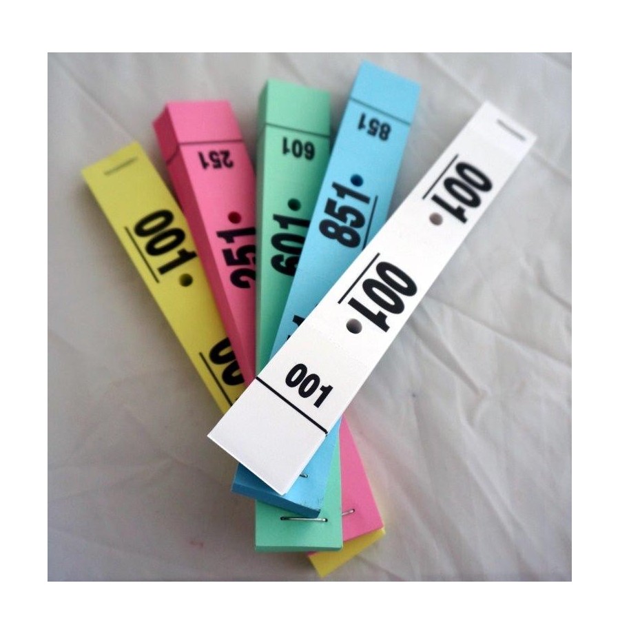 Carnet vestiaire avec trous  50 tickets