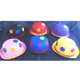 6 Chapeaux feutre clown couleurs assorties - Articles Kermesse, Tra...