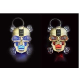Porte clés tête robot lumineux 45 mm