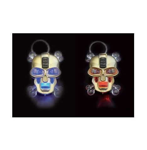 Porte clés tête robot lumineux 45 mm