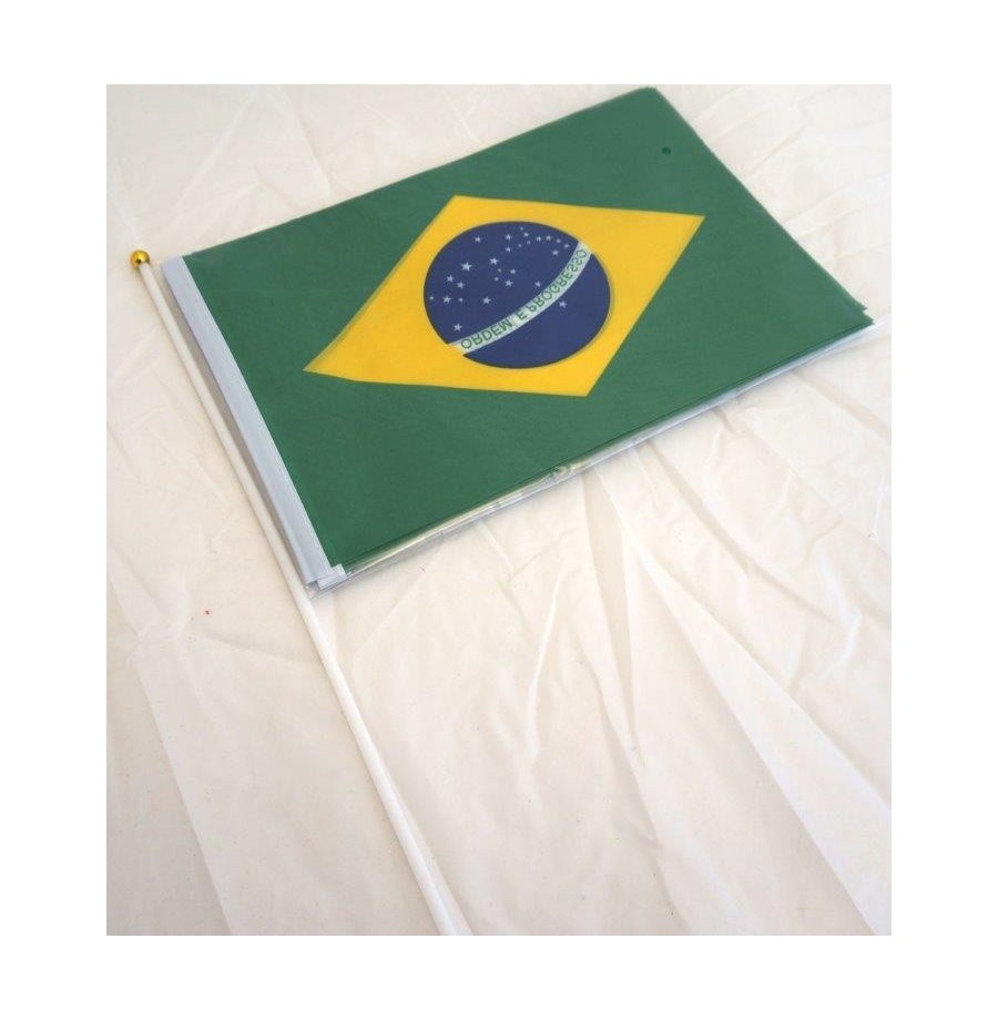 Drapeau  Brésil 16 x29 cm lot de 10