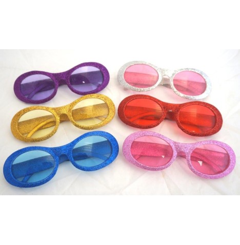 Lunettes pailletées Coul. assorties la paire