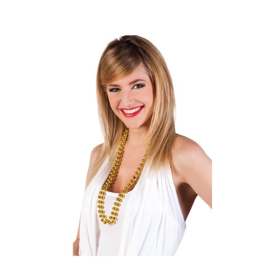 Collier  perles plastiques OR lot de 2