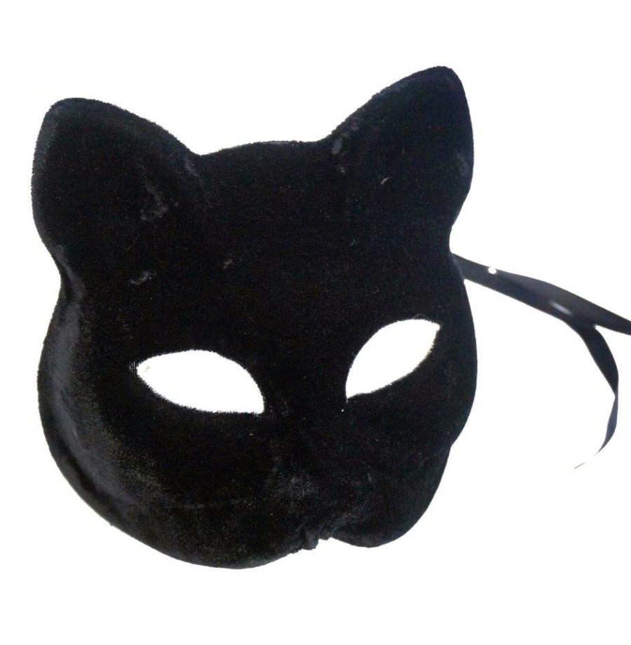 Masque  chat noir  velours