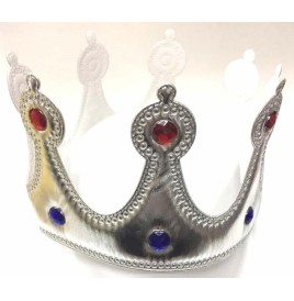 Couronne roi tissu Argent