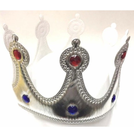 Couronne roi tissu Argent