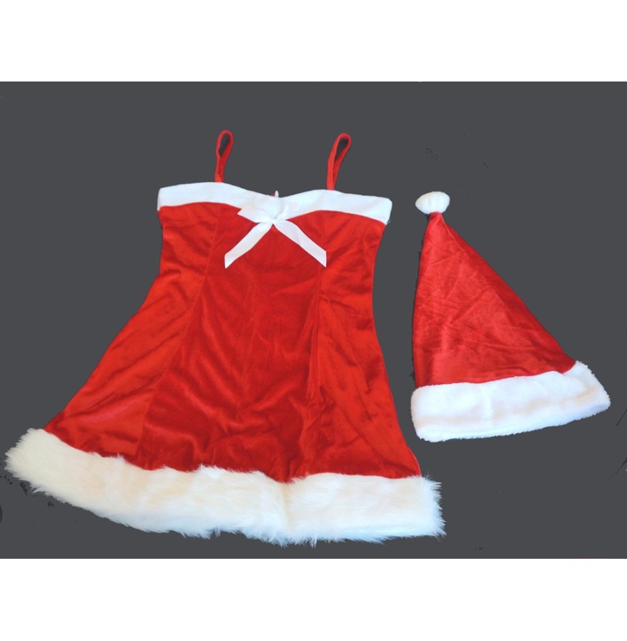 Costume Mère Noël Robe+bonnet velours