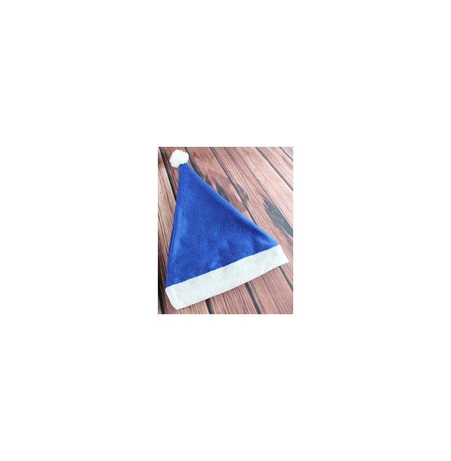 Bonnet noël en feutrine Bleu