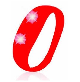 Bracelet lumineux mouvement silicone Rouge