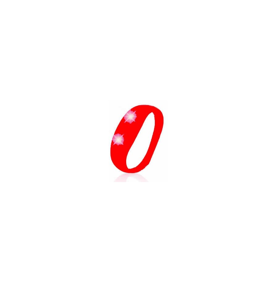 Bracelet lumineux mouvement silicone Rouge