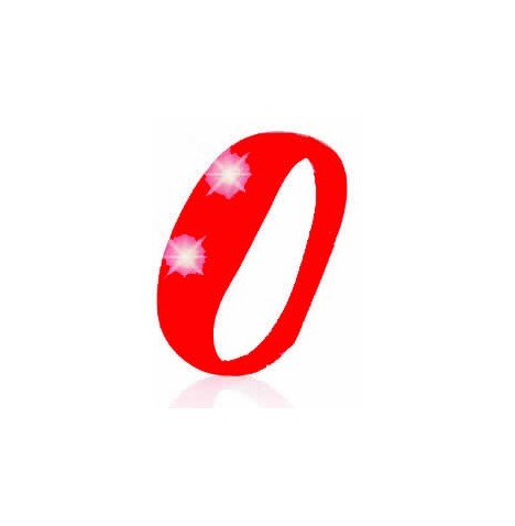 Bracelet lumineux mouvement silicone Rouge - Fluos / Lumineux  pas ...