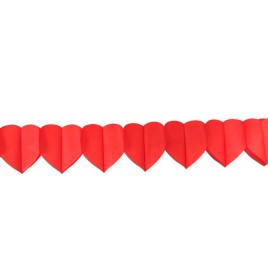 Guirlande Cœur rouge long 4 m - Saint Valentin