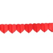 Guirlande Coeur rouge long 4 m  haut 17 cm