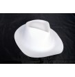 Chapeau Al-Capone pvc aspect feutrine Blanc