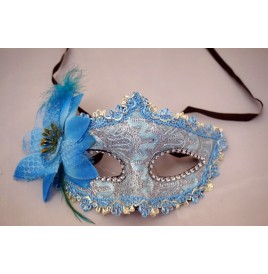 Loup en dentelle - Bleu