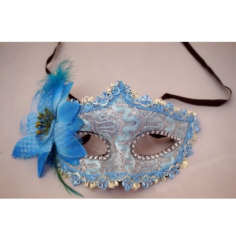Loup en dentelle - Bleu
