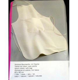 Tablier coton naturel adulte 60 * 90