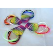 Lot de 4 bracelets silicone porte bonheur