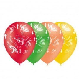 Ballons mexico 29 cm couleurs asorties les 10