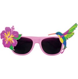 Paire de lunette tropicale originale avec fleur d'Hibiscus.