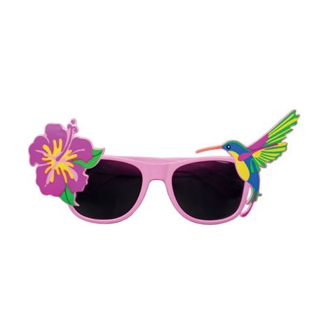 Paire de lunette tropicale originale avec fleur d'Hibiscus.